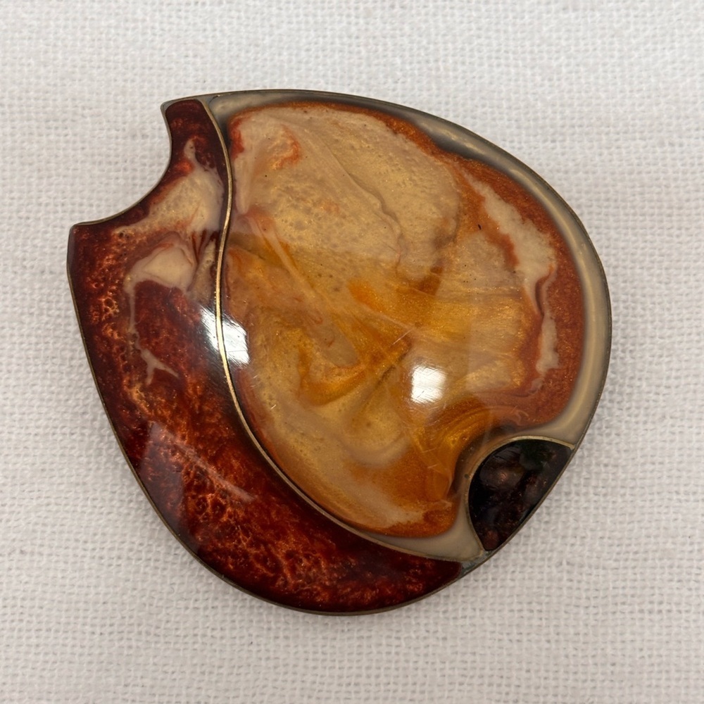 Vintage Polychrome Jasper Brooch